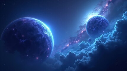A cluster of massive blue hypergiant stars, their radiant energy casting deep indigo and violet hues, cosmic winds sculpting abstract patterns in surrounding dust clouds.