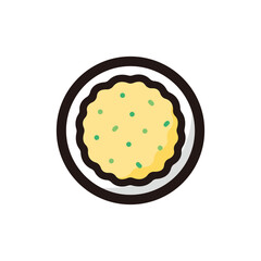 Couscous illustration icon.Simple vector outline, clipart for graphic design.
