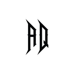 AQ monogram logo design letter text name symbol monochrome logotype alphabet character simple logo