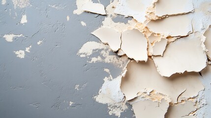 Close Up of Cracked and Peeling Wall Paint in Urban Setting : Generative AI