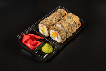 sushi and chopsticks