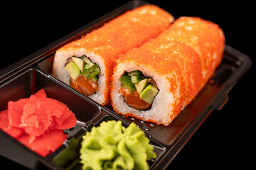 sushi and chopsticks