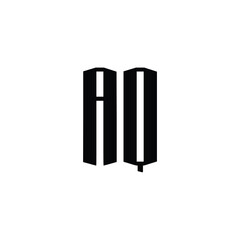 AQ monogram logo design letter text name symbol monochrome logotype alphabet character simple logo