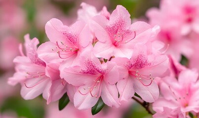 Pink-Flowering Deciduous Azalea for Early Spring, Generative AI