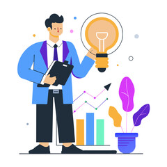 Business planning and strategy development with creative idea solutions

