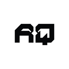 AQ monogram logo design letter text name symbol monochrome logotype alphabet character simple logo