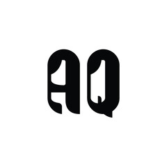 AQ monogram logo design letter text name symbol monochrome logotype alphabet character simple logo