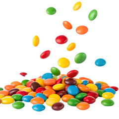 Scattered Colorful Candies in Motion. Perfect for: Christmas, Birthdays, Candy Shops