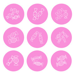 Candy template logo design. Vector illustration