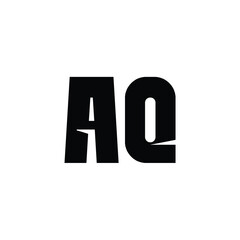 AQ monogram logo design letter text name symbol monochrome logotype alphabet character simple logo