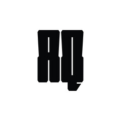 AQ monogram logo design letter text name symbol monochrome logotype alphabet character simple logo