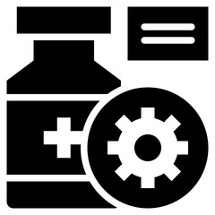Obraz premium drug medical medicine health care management solid glyph icon