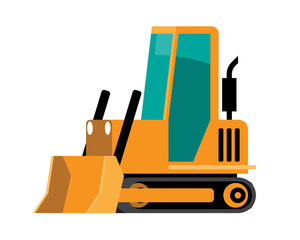 construction machine cartoon illustration