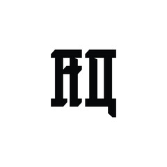 AQ monogram logo design letter text name symbol monochrome logotype alphabet character simple logo