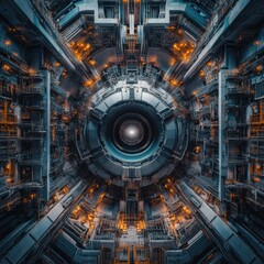 Fototapeta premium Futuristic abstract design with intricate details and glowing elements