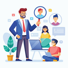 business person doing his daily task