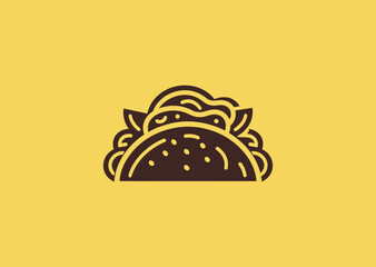 Taco Logo – A stuffed taco with vibrant ingredients, representing bold flavors and a fiesta of taste.