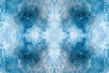 Fototapeta premium Abstract blue marble texture, symmetrical design. Ideal for backgrounds, websites, or any project needing a cool, calming aesthetic.