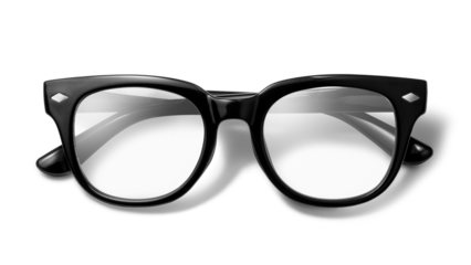 黒縁のメガネ