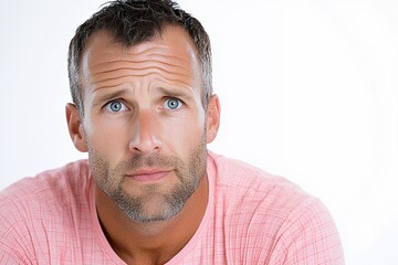 Obraz premium Man With Soapy Water On Face Portrait