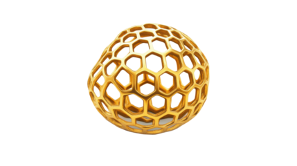 Honeycomb structure isolated on white background