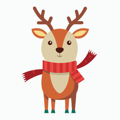 Naklejka premium Christmas deer vector 