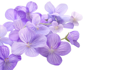 Naklejka premium Purple geranium flowers blooming with transparent background