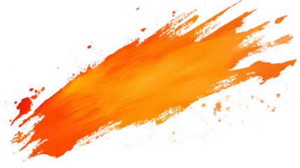 Orange color splash isolated on white background
