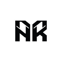 Fototapeta premium AR monogram logo design letter text name symbol monochrome logotype alphabet character simple logo