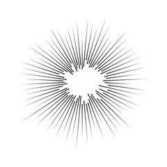 Obraz premium Light radial lines. abstract comic book flash explosion. light strip burst. flash ray blast glow. speed lines manga frame. rays of the sun