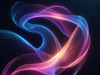 Fototapeta premium Neon Light Waves