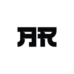 AR monogram logo design letter text name symbol monochrome logotype alphabet character simple logo