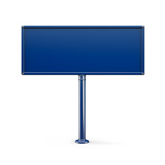 blank billboard isolated on white mockup