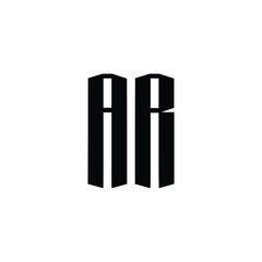 AR monogram logo design letter text name symbol monochrome logotype alphabet character simple logo