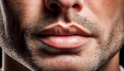 Obraz premium Intimate Details of Whispering Lips in Fine Texture
