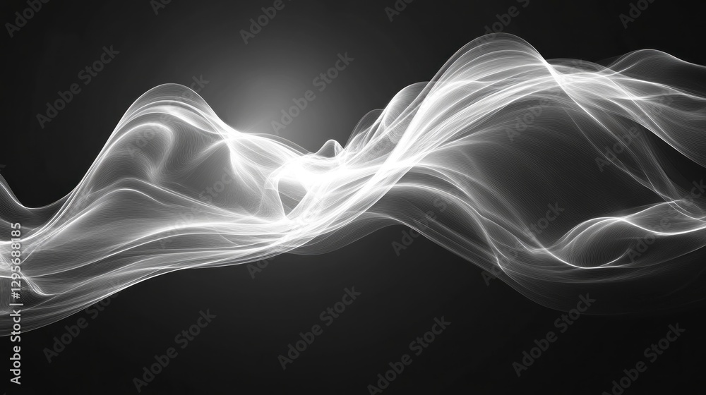 Poster delicate strands of light weave and swirl in an ethereal dance, their translucent forms shimmering a