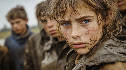 Fototapeta premium Portrait of a handsome young man with glasses, smiling outdoors in casual attire, looking confident and mature
