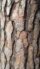 Tree bark texture. Bark pattern. Scots pine bark (Pinus sylvestris). Close-up.