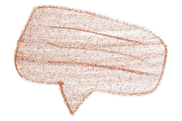 Separate brown speech bubbles on transparent background.