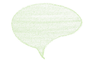 Separate green speech bubble on transparent background