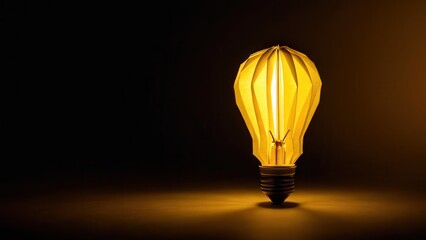  an artistic representation of a light bulb created with paper