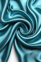 Fototapeta premium A close up shot of a blue satin fabric