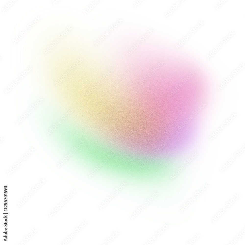 Aufkleber green pink yellow gradient shape transparent background grainy noise texture glowing wave backdrop p