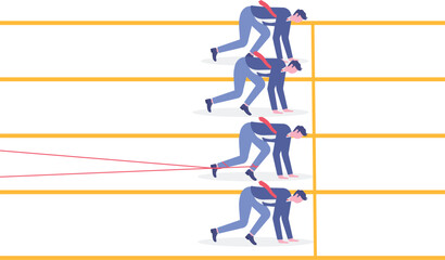 Social media illustration, business concept, web design

