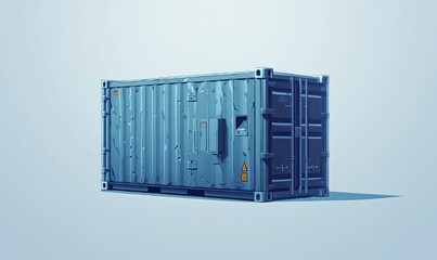 Obraz premium Cargo Container on Light Background