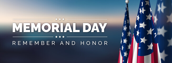 Memorial Day USA Flag Background