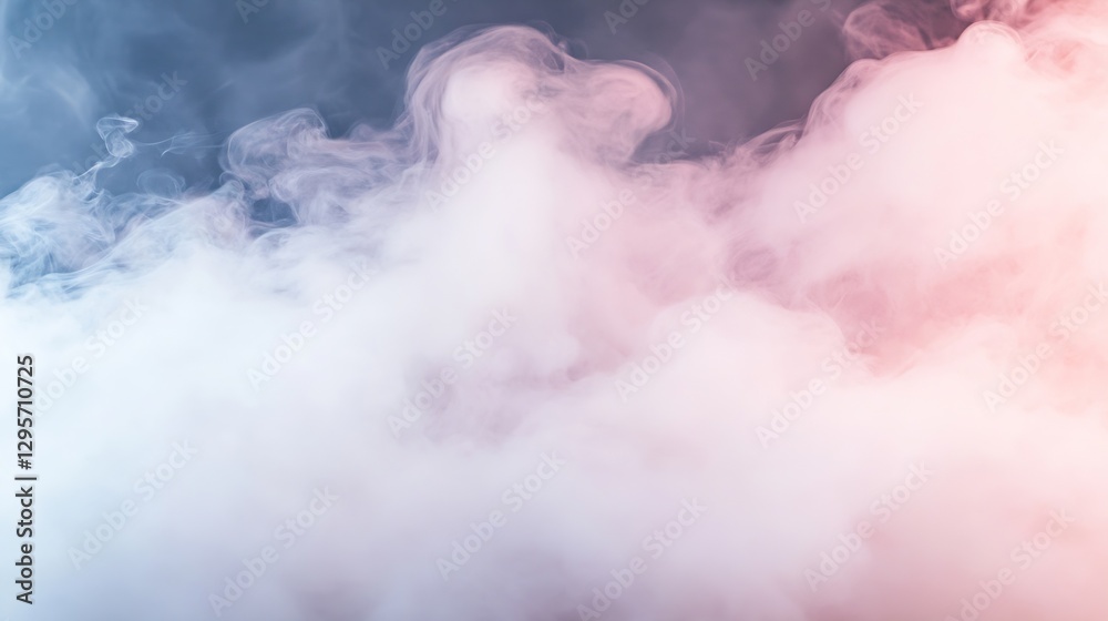 Poster colorful abstract smoke swirling in the air creating a mesmerizing and dreamy atmosphere with red an