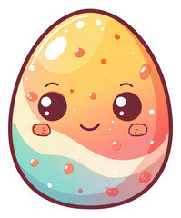 Fototapeta premium PNG Easter eggs illustration colorful cartoon.