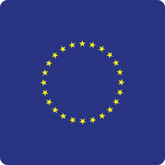 Europe flag union ,Standard flag icon Europe vector logo template