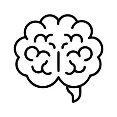 brain icon, brain line art - simple line art of brain, perfect for brain logos and icons